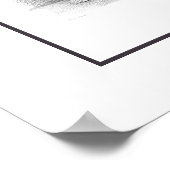 座るヴィンテージ考えスケルトンプリント ポスター (角)