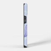 座る人魚 ブルー iPhoneケース (右側面)