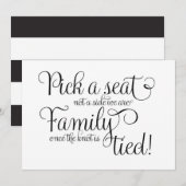 座る席を選んで、味方じゃない 私たちは結ばれたら家族 招待状 (正面/裏面)