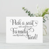 座る席を選んで、味方を選ばない。私たちは結婚式の後も家族 招待状 (スタンド正面)