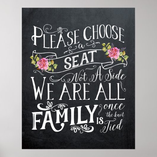 座る席を選んで、陣営は選ばない 結婚式のお祝い ポスター (正面)