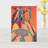 座る牛 カード (黄色い花)