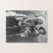 座る牛 ジグソーパズル (横)