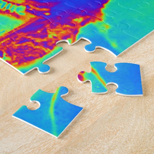 座る牛 ジグソーパズル (側面)