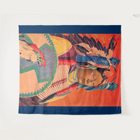 座る牛 タペストリー (正面(横))