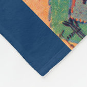 座る牛 フリースブランケット (角)