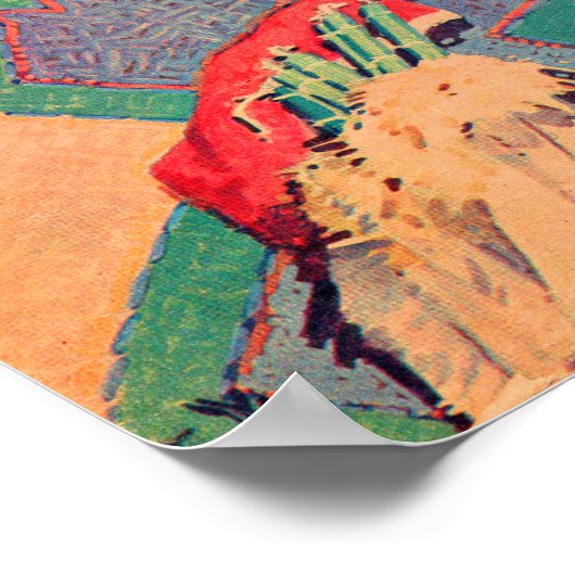 座る牛 ポスター (角)