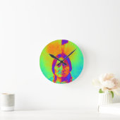 座る牛 ラウンド壁時計 (ホーム)