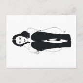 座る若い女性 ポストカード (正面)