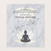 座る蓮の曼荼羅と大理石 名刺 (外部フラット)