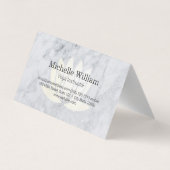 座る蓮の曼荼羅と大理石 名刺 (裏面)