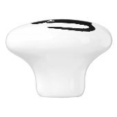 座る黒猫の向離れき セラミックノブ (側面)