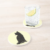 座る黒猫コースター コースター (側面)