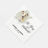 座る、ステイ祝ス&ウィペット結婚ズ スタンダードランチョンナプキン (角)