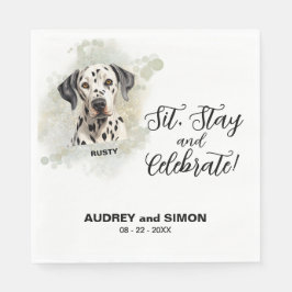 座る、ステイ祝&ダルマチ結婚アン スタンダードランチョンナプキン