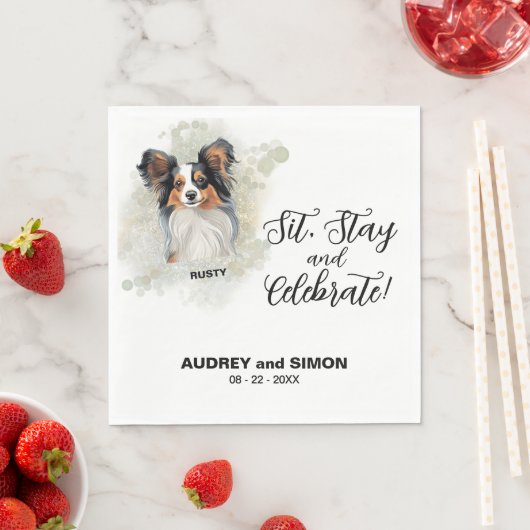 座る、ステイ祝&ダルマチ結婚アン スタンダードランチョンナプキン (インサイチュ)