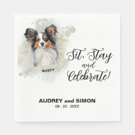 座る、ステイ祝&ダルマチ結婚アン スタンダードランチョンナプキン