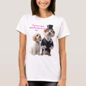 座れ。待って。スライ。 Tシャツ (正面)