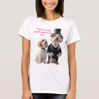 座れ。待って。スライ。 Tシャツ