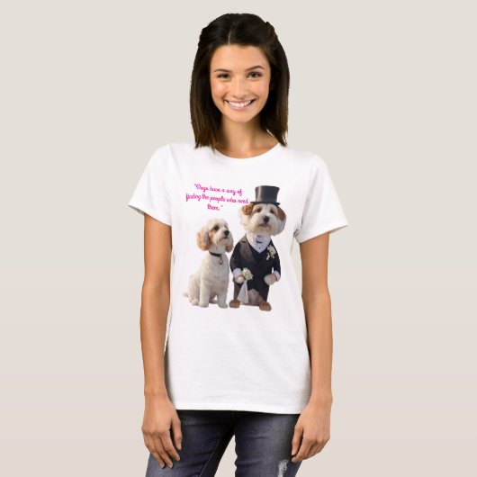 座れ。待って。スライ。 Tシャツ (正面フル)