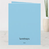 座カラフル座パンダベア名パーソナライズされた青 カード (裏面)