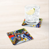 座位ミュージシャン スクエアペーパーコースター (インサイチュ)