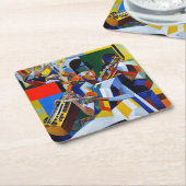 座位ミュージシャン スクエアペーパーコースター (アングル)