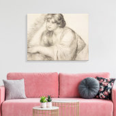 座女(ピエール=オーギュストルノアール) キャンバスプリント (インサイチュ (リビング))