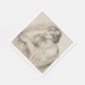 座女(ピエール=オーギュストルノアール) スタンダードランチョンナプキン (角)