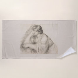 座女(ピエール=オーギュストルノアール) ビーチタオル