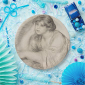 座女(ピエール=オーギュストルノアール) ペーパープレート (パーティー)