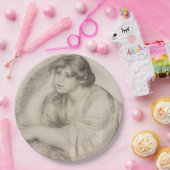 座女(ピエール=オーギュストルノアール) ペーパープレート (パーティー)