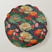 座布団クッ日本のション ラウンドクッション (裏面)