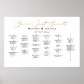 座席が表示され、座席表、アルファベット順 ポスター (正面)