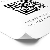 座席がQRコードの結婚座席表を待つ ポスター (角)