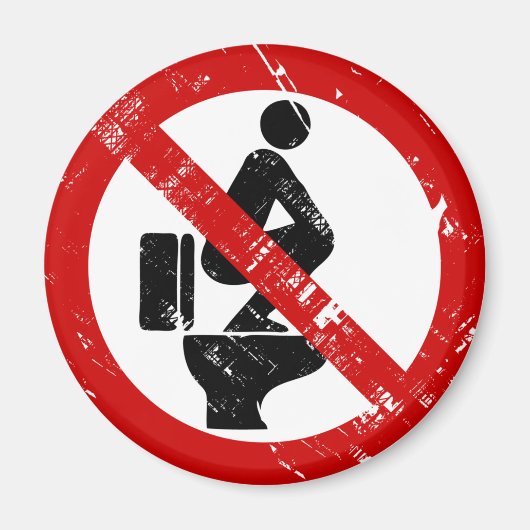 座席におもしろい足なし⚠ヴィンテージタイのサイン⚠ マグネット (正面)