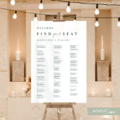 座席のアルファベット順シーティンググリーン文字 アクリルサイン