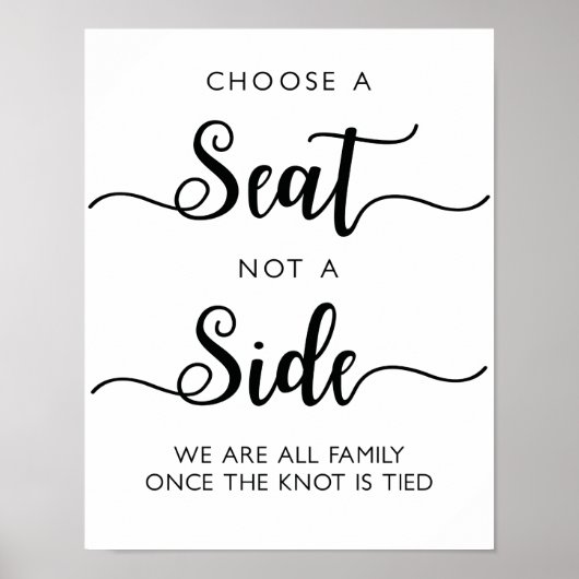 座席のサイン結婚を選ぶ |書モダン道 ポスター (正面)