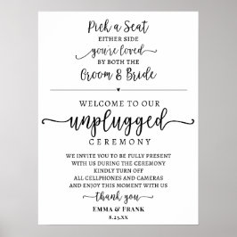 座席の取り外し式の標識を選ぶ ポスター