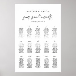 座席の座席表15結婚枚 ポスター