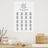 座席の検索 – 結婚のテーブル座席表 ポスター (キッチン)