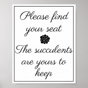 座席の標識を見つける ポスター