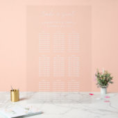 座席の白いスタイリッシュ座席結婚表を取る アクリルサイン (ウェディング)