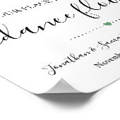 座席の看板を見つける結婚式のレモンサイン ポスター (角)