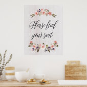 座席の看板ポスターを見つけなさい ポスター (キッチン)