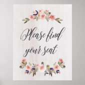 座席の看板ポスターを見つけなさい ポスター (正面)