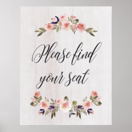 座席の看板ポスターを見つけなさい ポスター