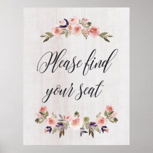 座席の看板ポスターを見つけなさい ポスター