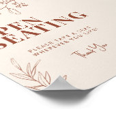 座席の結婚看板を開く ポスター (角)