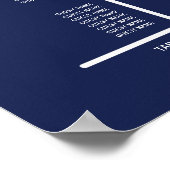 座席の青エレガントい座席結婚表を見つける ポスター (角)